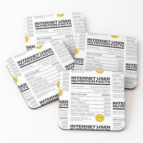 Item preview, Internet User Nutrition Facts - White - Internet Explorer Funny Memes Cat Videos designed and sold by Millusti.