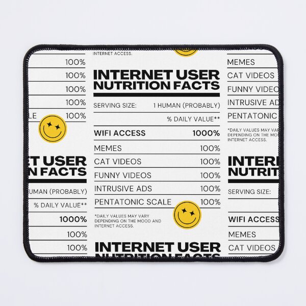 Item preview, Internet User Nutrition Facts - White - Internet Explorer Funny Memes Cat Videos designed and sold by Millusti.