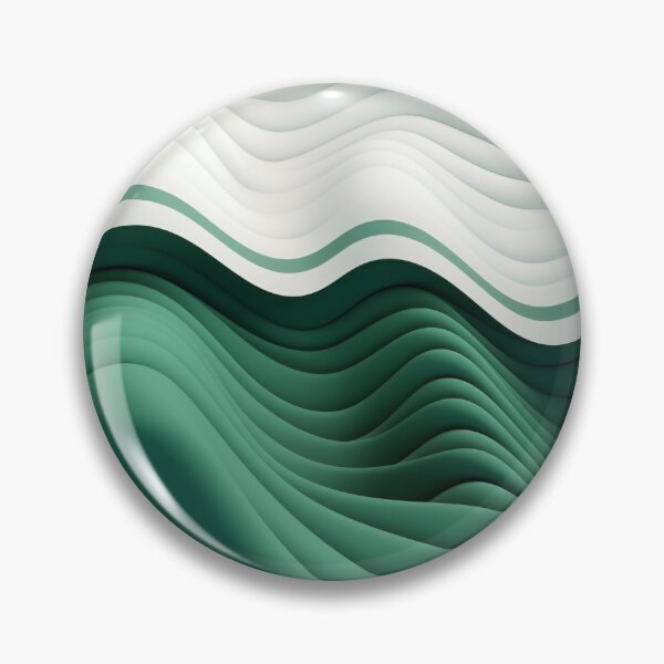 Artikelvorschau, 3D-Klangkunst: Minimalistisches geometrisches Muster in Weiß und Grün entworfen und verkauft von PaintbrushPlace.