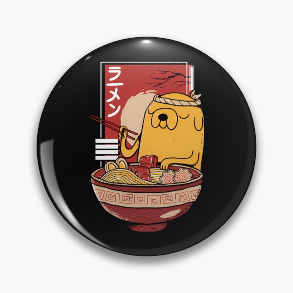 Item preview, Adventure Time Jake the Dog enjoying a bowl of Ramen Noodles designed and sold by IanOrb98.