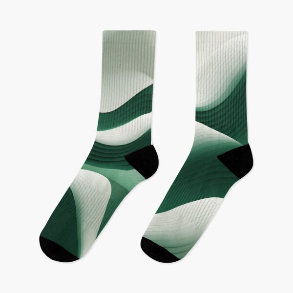Item preview, Green & White 3D SoundScape: Abstract Geometric Layers designed and sold by PaintbrushPlace.