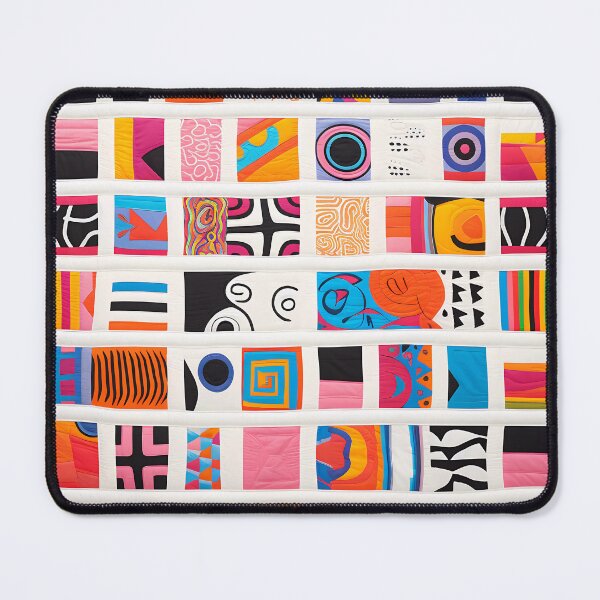 Item preview, African Quilt Style Abstract Black Line Art designed and sold by Cha-house.