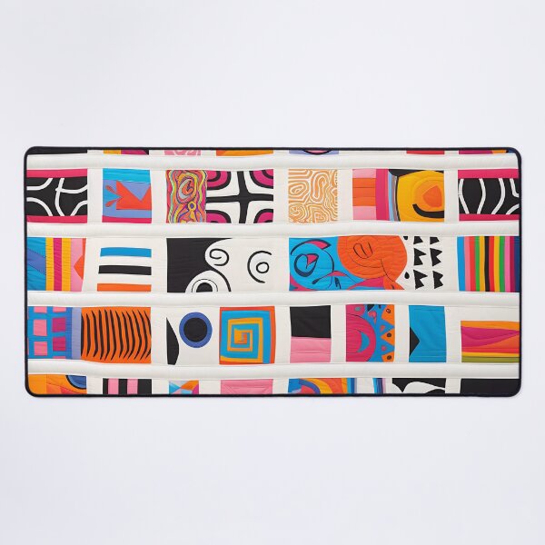 Item preview, African Quilt Style Abstract Black Line Art designed and sold by Cha-house.