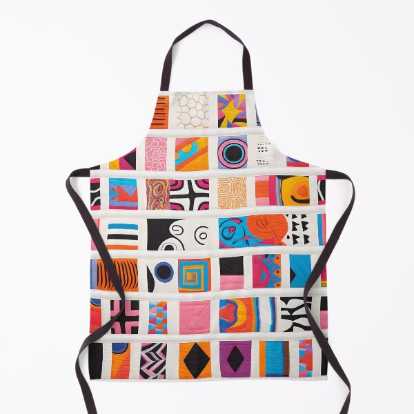 Item preview, African Quilt Style Abstract Black Line Art designed and sold by Cha-house.