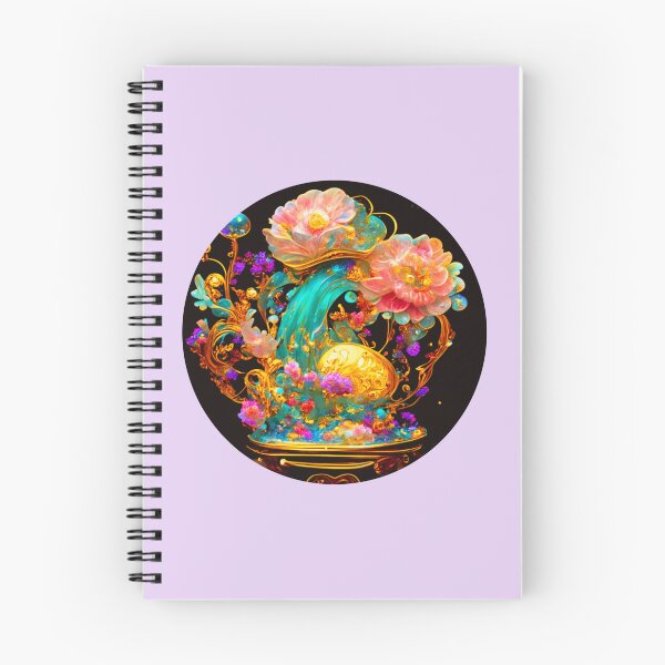 Item preview, A mesmerizing floral in bright gold and vibrant shades. designed and sold by run-rotee.