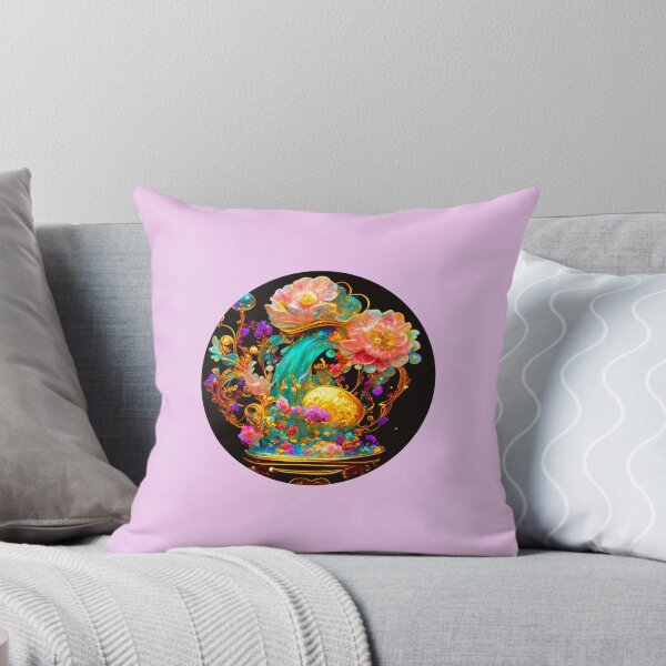 Item preview, A mesmerizing floral in bright gold and vibrant shades. designed and sold by run-rotee.
