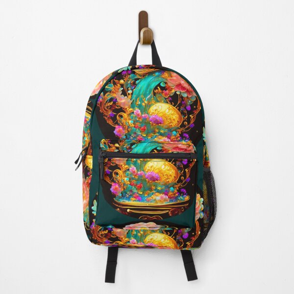 Item preview, A mesmerizing floral in bright gold and vibrant shades. designed and sold by run-rotee.