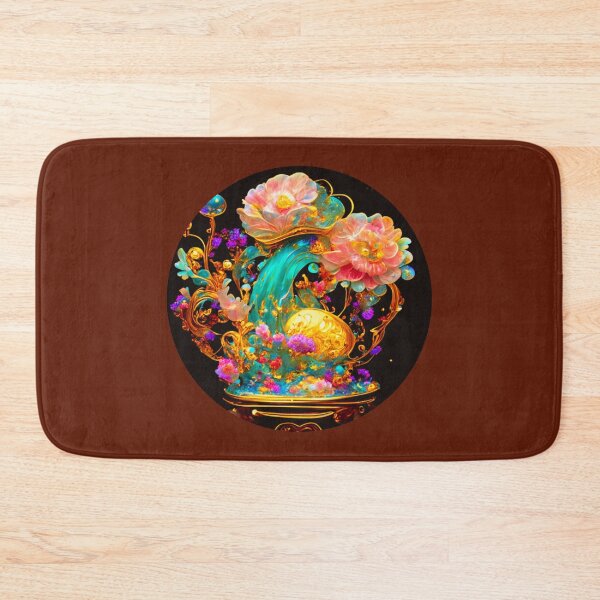 Item preview, A mesmerizing floral in bright gold and vibrant shades. designed and sold by run-rotee.