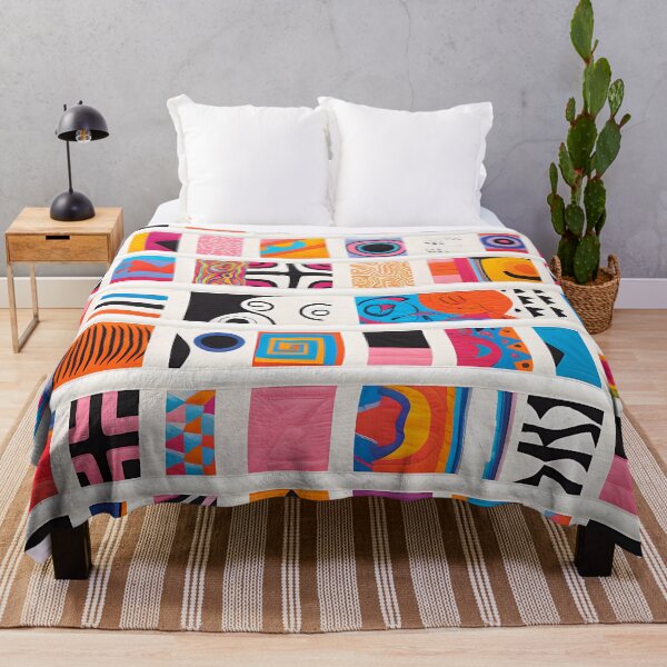 Item preview, African Quilt Style Abstract Black Line Art designed and sold by Cha-house.