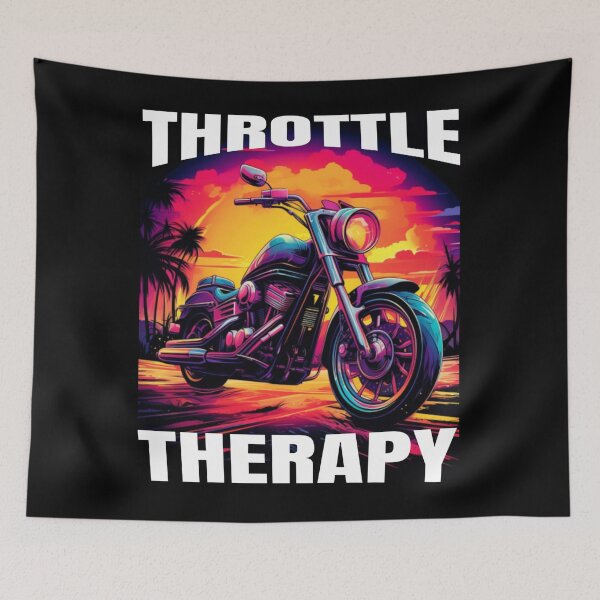 Item preview, Biker Throttle Therapy - Classic Motorbike - Motorcycle Riding Lovers designed and sold by onlymagic8k.