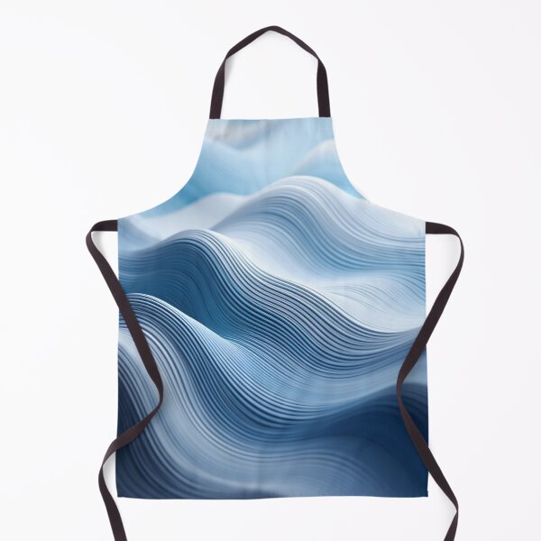 Item preview, Blue & White 3D Sound Waves: Minimalist Geometric Design designed and sold by PaintbrushPlace.