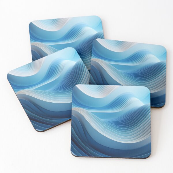 Item preview, 3D Audio Landscape: Abstract Geometric in Blue & White designed and sold by PaintbrushPlace.