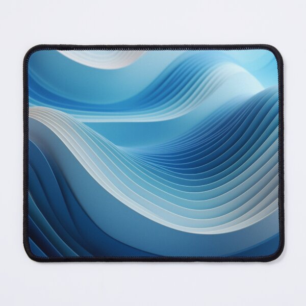 Item preview, 3D Audio Landscape: Abstract Geometric in Blue & White designed and sold by PaintbrushPlace.