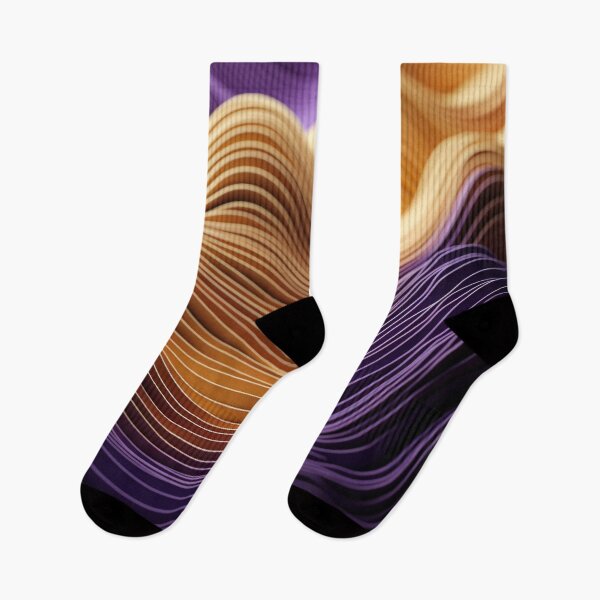 Item preview, 3D Sound Visualization: Geometric Layers in Purple & Yellow designed and sold by PaintbrushPlace.