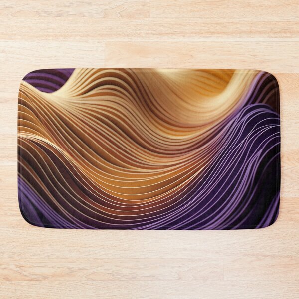 Item preview, 3D Sound Visualization: Geometric Layers in Purple & Yellow designed and sold by PaintbrushPlace.