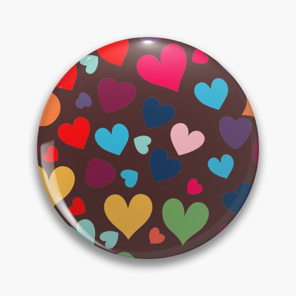 Item preview, Multi-colored Hearts Pattern designed and sold by tinytwist.