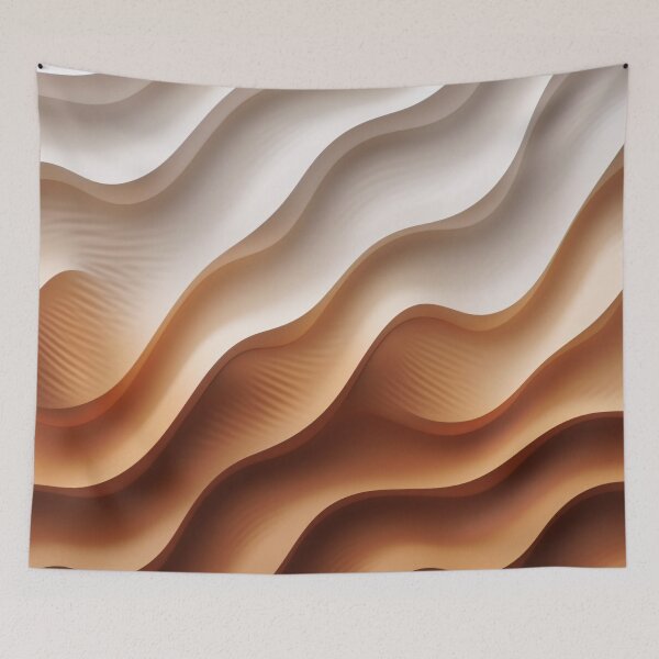 Item preview, 3D Sound Essence: Minimalist Geometric in Warm Brown & White designed and sold by PaintbrushPlace.
