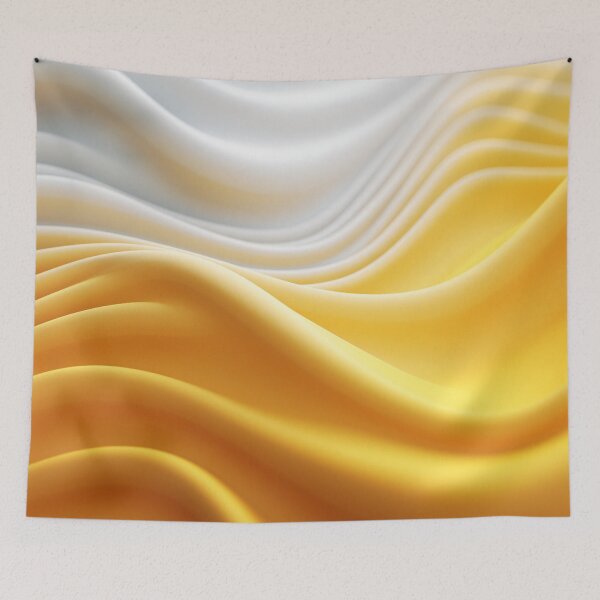 Item preview, 3D Sound Geometry: Minimalist Pattern in White & Yellow designed and sold by PaintbrushPlace.