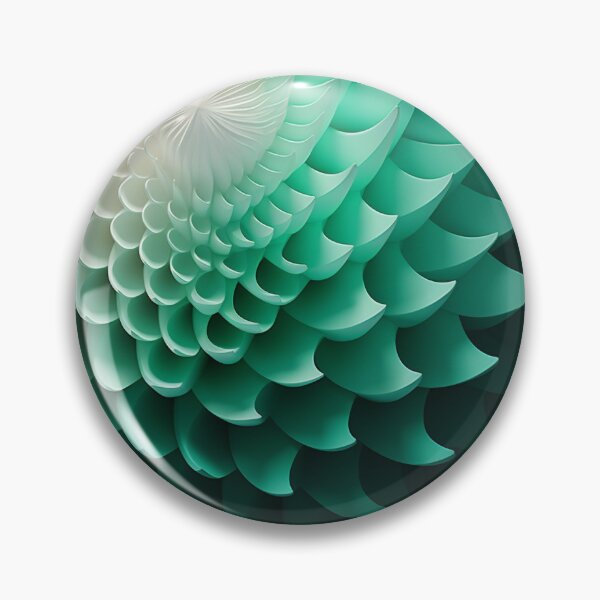 Artikelvorschau, 3D-Chrysanthemen-Klangkunst: Geometrische Schichten in Weiß und Grün entworfen und verkauft von PaintbrushPlace.