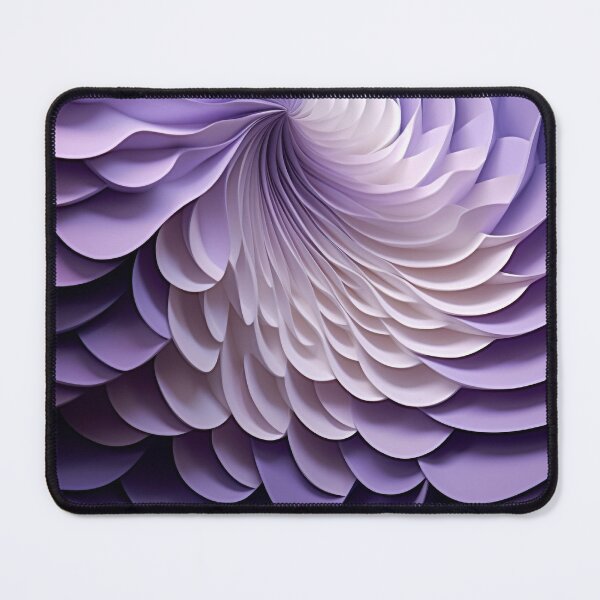 Item preview, 3D Chrysanthemum SoundScape: Geometric in White & Purple designed and sold by PaintbrushPlace.