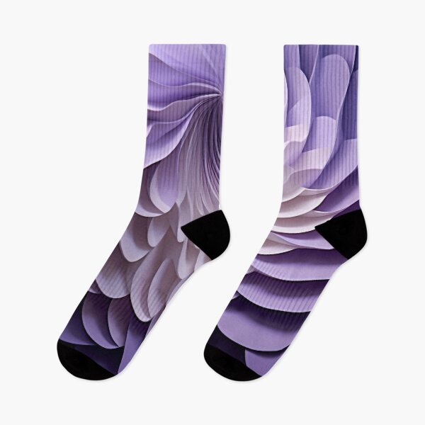 Item preview, 3D Chrysanthemum SoundScape: Geometric in White & Purple designed and sold by PaintbrushPlace.
