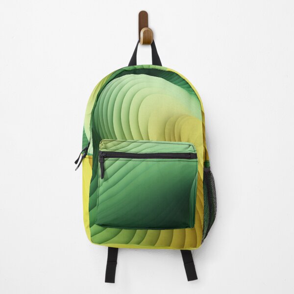 Item preview, 3D Sound Waves: Geometric Pattern in Light Green & Yellow designed and sold by PaintbrushPlace.