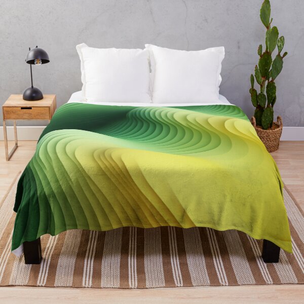 Item preview, 3D Sound Waves: Geometric Pattern in Light Green & Yellow designed and sold by PaintbrushPlace.