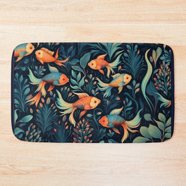 Item preview, Gold Fish Pattern - Green 1 designed and sold by HerMajusty.