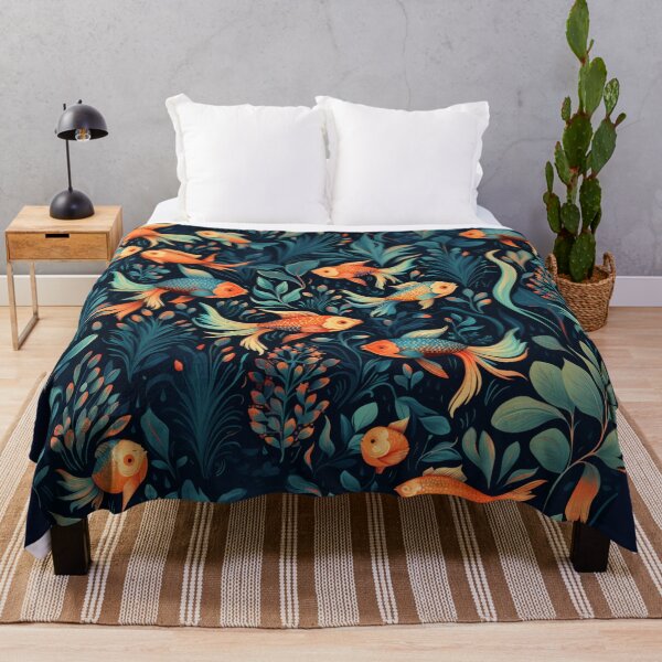 Item preview, Gold Fish Pattern - Green 1 designed and sold by HerMajusty.