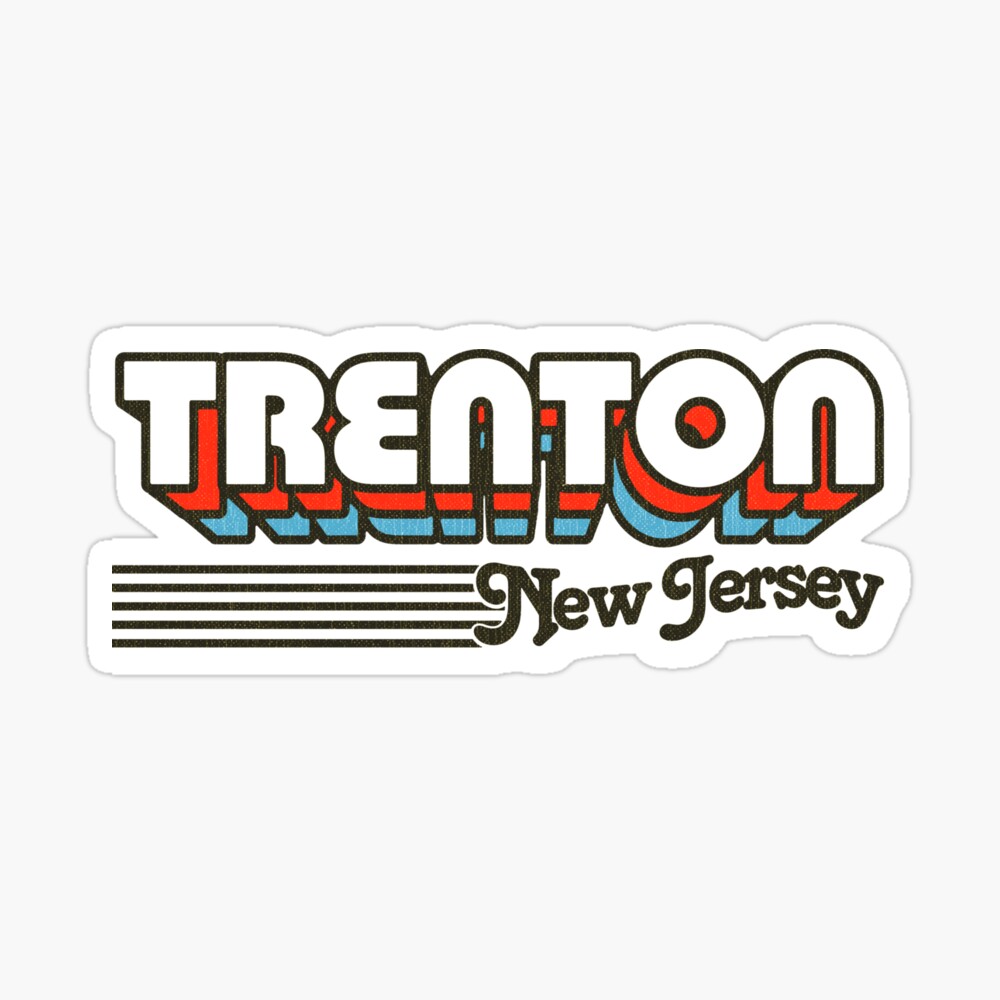Trenton, New Jersey | Retro Stripes Sticker