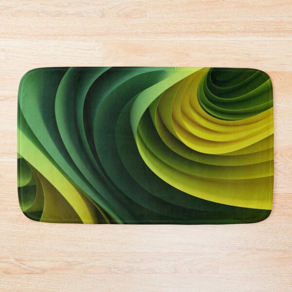 Item preview, Green & Yellow 3D AudioScape: Abstract Geometric Layers designed and sold by PaintbrushPlace.