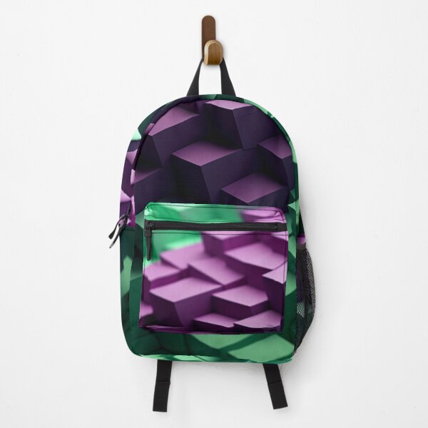 Item preview, 3D Cubic SoundScape: Geometric in Light Green & Purple designed and sold by PaintbrushPlace.