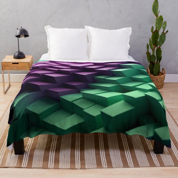 Item preview, 3D Cubic SoundScape: Geometric in Light Green & Purple designed and sold by PaintbrushPlace.