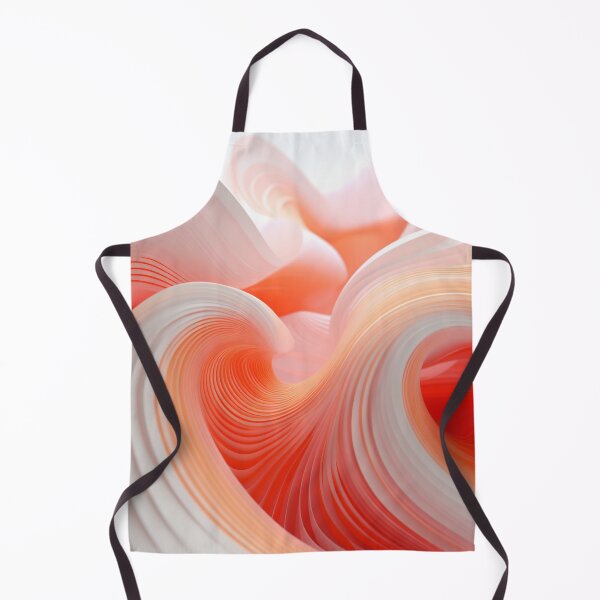 Item preview, 3D SoundScape: Geometric Patterns in White to Coral Orange designed and sold by PaintbrushPlace.