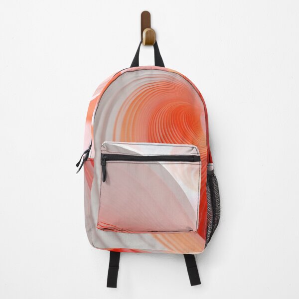 Item preview, 3D SoundScape: Geometric Patterns in White to Coral Orange designed and sold by PaintbrushPlace.