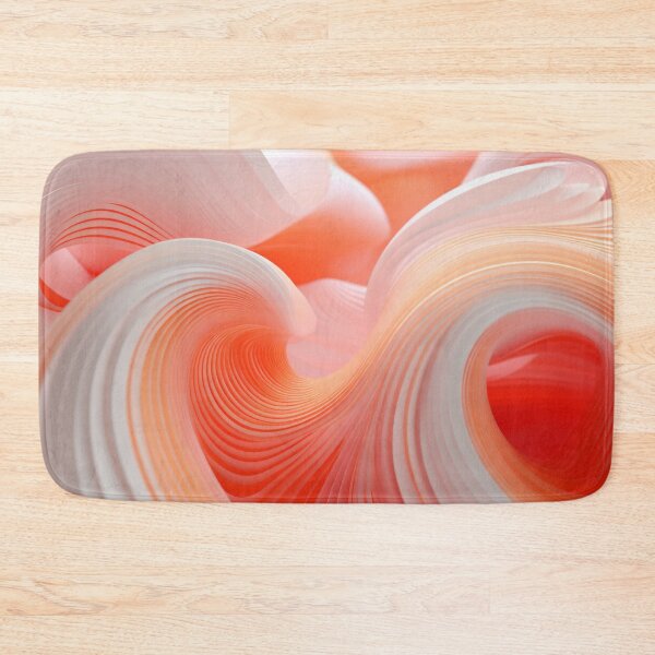 Item preview, 3D SoundScape: Geometric Patterns in White to Coral Orange designed and sold by PaintbrushPlace.