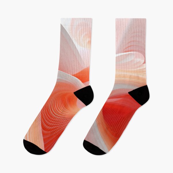 Item preview, 3D SoundScape: Geometric Patterns in White to Coral Orange designed and sold by PaintbrushPlace.