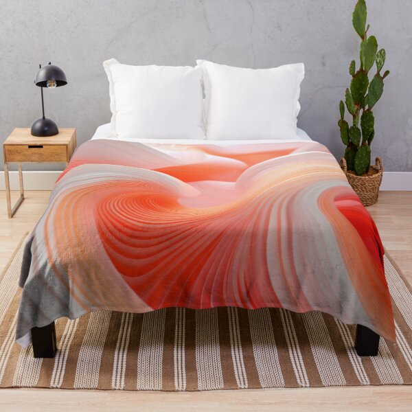 Item preview, 3D SoundScape: Geometric Patterns in White to Coral Orange designed and sold by PaintbrushPlace.