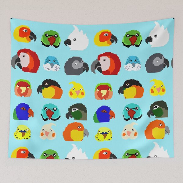 Item preview, 8bir parrots pattern designed and sold by FandomizedRose.