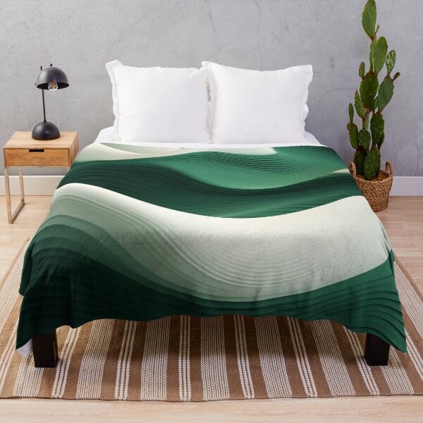 Item preview, 3D Sound Waves: Minimalist Geometric in White & Forest Green designed and sold by PaintbrushPlace.