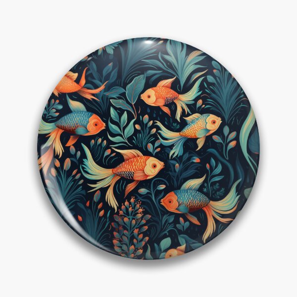 Item preview, Gold Fish Pattern - Green 1 designed and sold by HerMajusty.