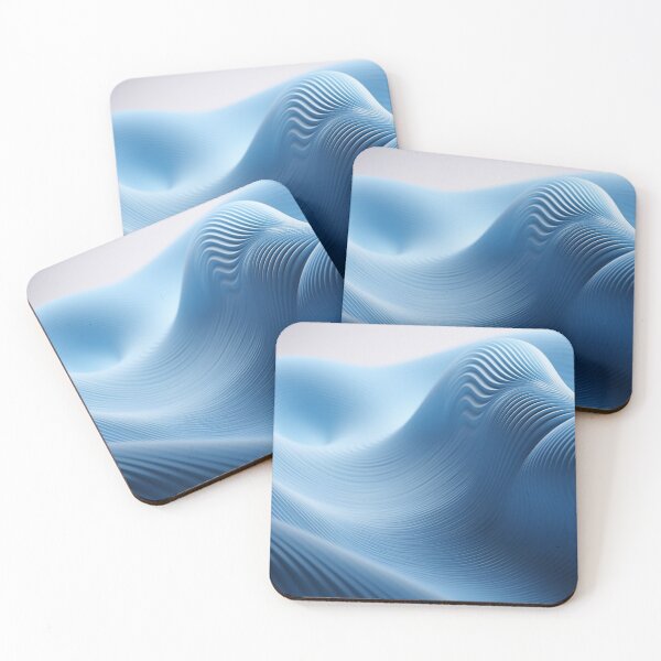 Item preview, 3D SoundScape: Minimalist Geometric in White & Blue designed and sold by PaintbrushPlace.