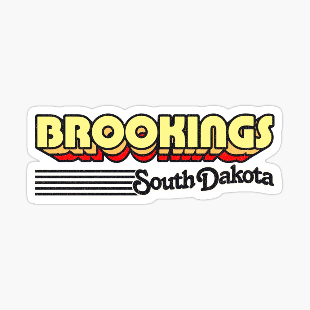 Brookings, South Dakota | Retro Stripes Sticker