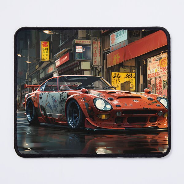 Item preview, Retro Classic Tokyo Night Neon Racing Car Street designed and sold by EnigmaStitcher.