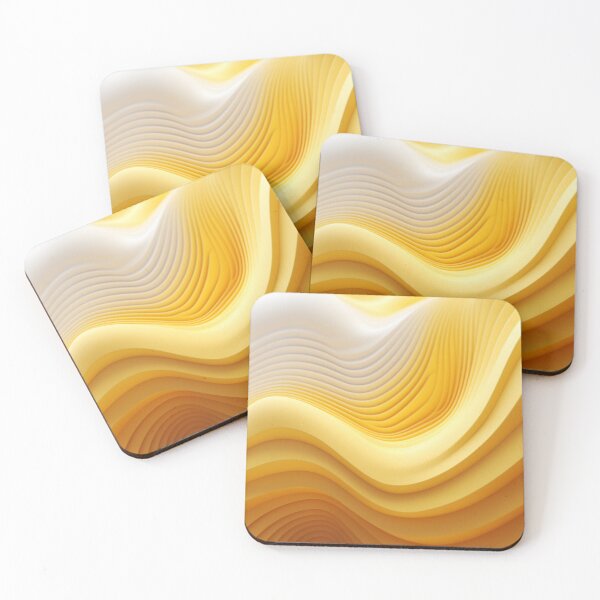 Item preview, 3D Sound Geometry: Minimalist Pattern in White & Yellow designed and sold by PaintbrushPlace.