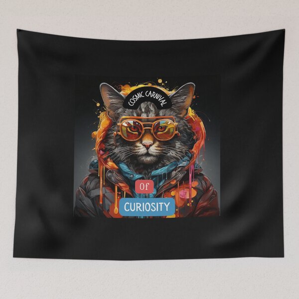 Item preview, Colorful Cat Cosmic Carnival of Curiosity designed and sold by Aquablue22.