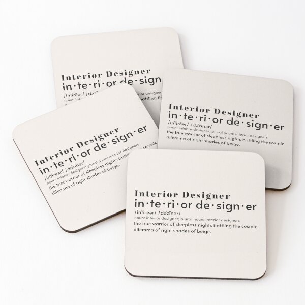 Item preview, Interior Designer Joke Beige, Funny Job Definition    designed and sold by JinJinYoon.