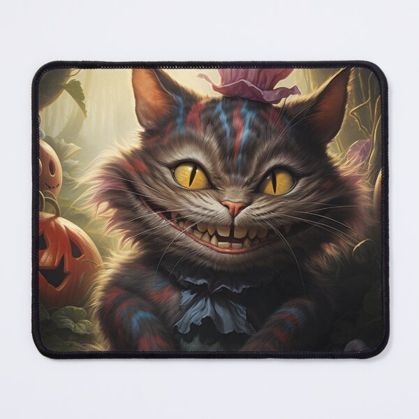 Item preview, A Cheshire cat from Alice in Wonderland in the style of John Tenniel designed and sold by Baba Yaga's Cards.