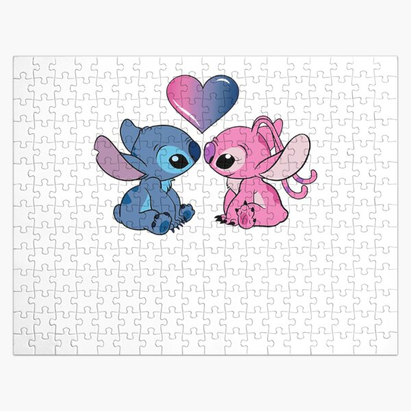Disney Lilo and Stitch Angel Heart Kisses1 Jigsaw Puzzle by Leesed Judy -  Fine Art America