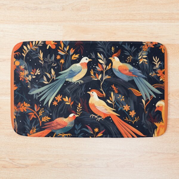 Item preview, Bird Pattern - Blue and Orange 1 designed and sold by HerMajusty.